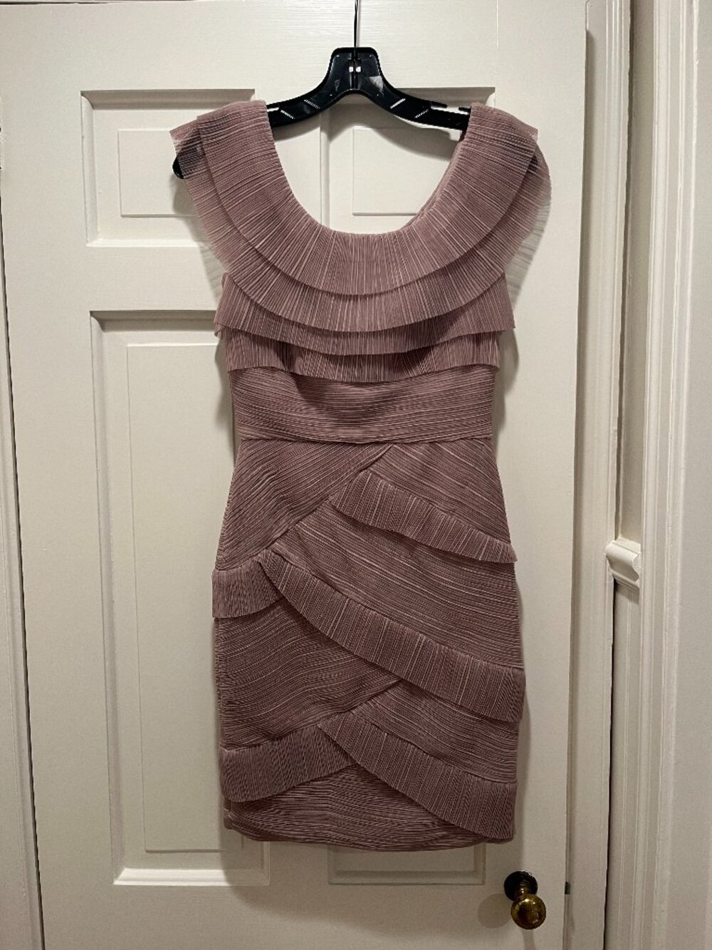 BCBGMaxazria Pink Purple Lavender Ruffle Cocktail Dresss